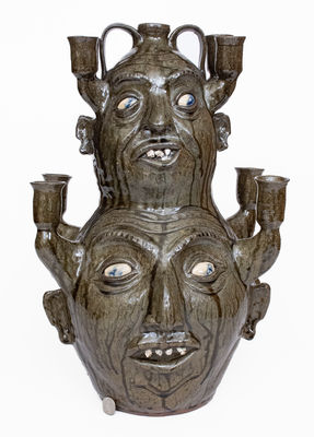 Outstanding Monumental Clint Alderman Double Face Candelabra