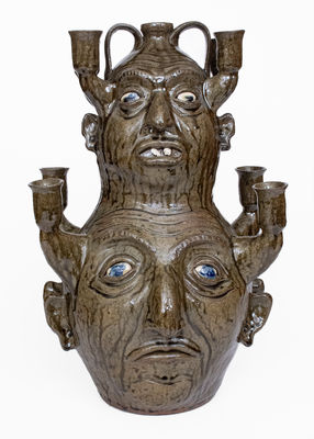 Outstanding Monumental Clint Alderman Double Face Candelabra