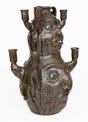 Outstanding Monumental Clint Alderman Double Face Candelabra