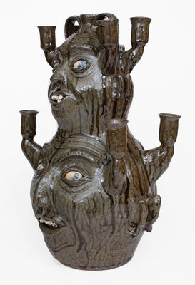 Outstanding Monumental Clint Alderman Double Face Candelabra