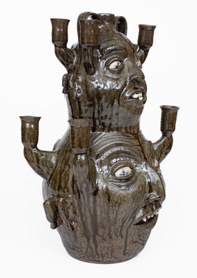 Outstanding Monumental Clint Alderman Double Face Candelabra