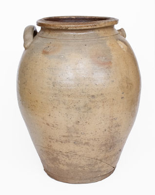 8 Gal. Ohio Stoneware Jar w/ Elaborate Incised Leaf Decoration
