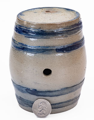 Unusual Small-Sized American Stoneware Keg w/ 1879 Inscription