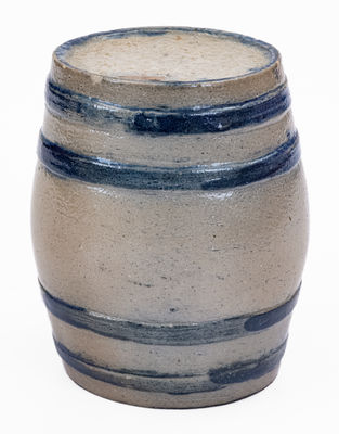 Unusual Small-Sized American Stoneware Keg w/ 1879 Inscription