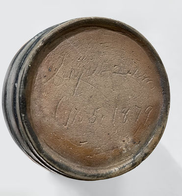 Unusual Small-Sized American Stoneware Keg w/ 1879 Inscription