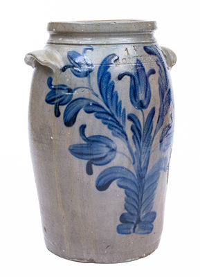 B.C. MILBURN / ALEXA (Alexandria, VA) Stoneware Jar w/ Elaborate Floral Decoration