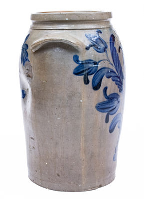 B.C. MILBURN / ALEXA (Alexandria, VA) Stoneware Jar w/ Elaborate Floral Decoration