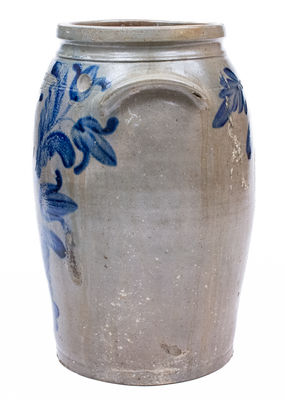 B.C. MILBURN / ALEXA (Alexandria, VA) Stoneware Jar w/ Elaborate Floral Decoration