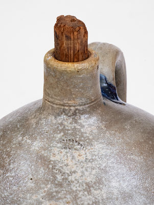 Extremely Rare Baltimore Stoneware Jug w/ Bird Decoration, c1815-20