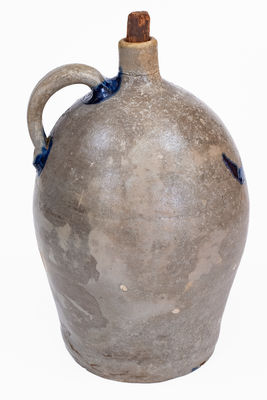 Extremely Rare Baltimore Stoneware Jug w/ Bird Decoration, c1815-20