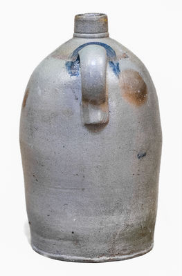 Exceptional MANOR STATION, W. VA Stoneware Advertising Jug w/ Profuse Decoration