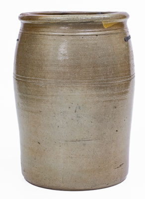 Attrib. Morgantown, WV Stoneware Jar w/ Sponged Decoration, c1870