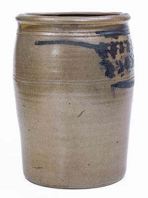 Attrib. Morgantown, WV Stoneware Jar w/ Sponged Decoration, c1870