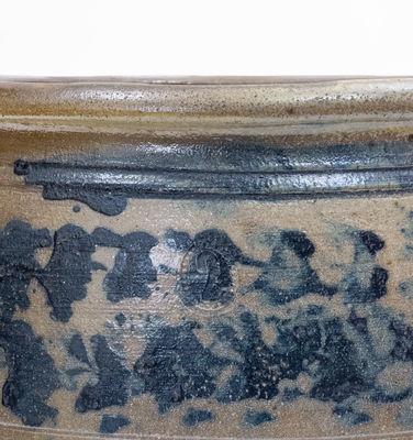 Attrib. Morgantown, WV Stoneware Jar w/ Sponged Decoration, c1870