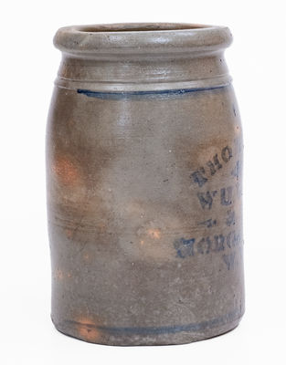 THOMPSON, WILLIAMS & CO. / MORGANTOWN, W. VA Stoneware Canning Jar