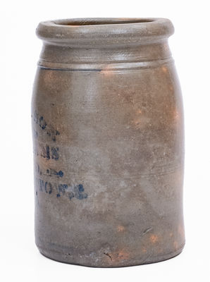 THOMPSON, WILLIAMS & CO. / MORGANTOWN, W. VA Stoneware Canning Jar