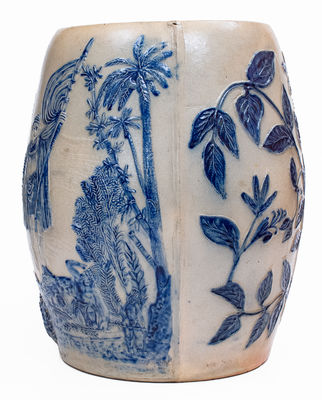 Whites Utica Molded Stoneware Water Cooler w/ Christopher Columbus Scene