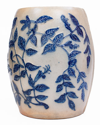 Whites Utica Molded Stoneware Water Cooler w/ Christopher Columbus Scene