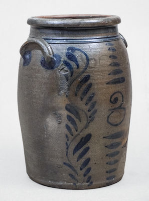 3 Gal. Shinnston, WV Stoneware Jar w/ Elaborate Freehand Decoration