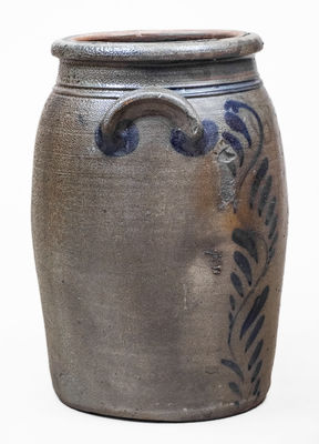 3 Gal. Shinnston, WV Stoneware Jar w/ Elaborate Freehand Decoration