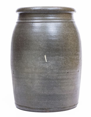 2 Gal. Shinnston, WV Stoneware Jar w/ Elaborate Freehand Decoration