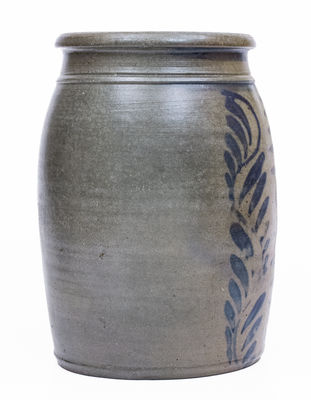 2 Gal. Shinnston, WV Stoneware Jar w/ Elaborate Freehand Decoration
