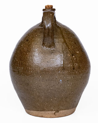 Rare Alkaline-Glazed Stoneware Jug Marked "L," probably Georgia, 19th century