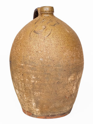 Rare Edgefield District, SC Stoneware Jug Dated 1873, attrib. J.P. Bodie, Kirksey s Crossroads