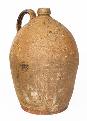 Rare Edgefield District, SC Stoneware Jug Dated 1873, attrib. J.P. Bodie, Kirksey s Crossroads