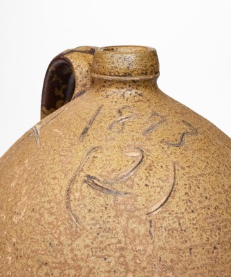 Very Rare Edgefield District, SC Stoneware Jug Dated 1873