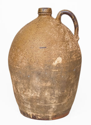 Rare Edgefield District, SC Stoneware Jug Dated 1873, attrib. J.P. Bodie, Kirksey s Crossroads