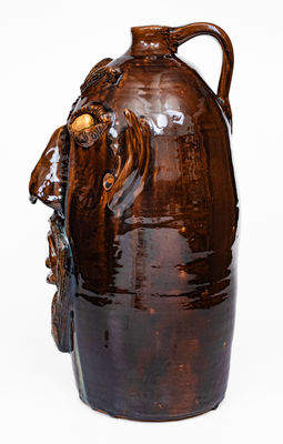Large Brown s Pottery / Arden, NC 1989 Stoneware Devil Face Jug
