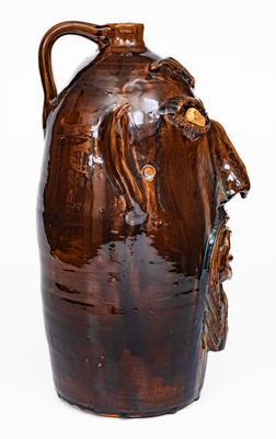 Large Brown s Pottery / Arden, NC 1989 Stoneware Devil Face Jug