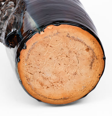 Large Brown s Pottery / Arden, NC 1989 Stoneware Devil Face Jug