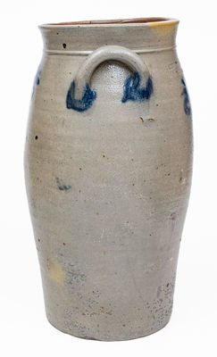 Very Rare ATHERON & TRICE / ALBANY, NY Stoneware Churn, c1820-26