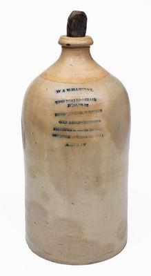 Rare ALBANY, NY Jug w/ Profuse Advertising: DRUGS, MEDICINES, PAINTS, OILS AND DYE STUFFS