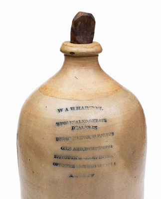 Rare ALBANY, NY Jug w/ Profuse Advertising: DRUGS, MEDICINES, PAINTS, OILS AND DYE STUFFS