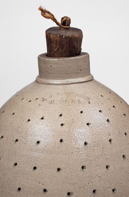 Rare J. J. LAWLOR / ALBANY, NY Stoneware Lye Jug