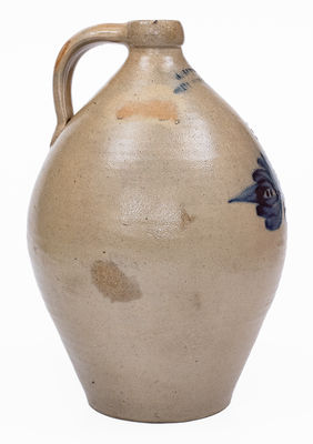 3 Gal. J. HEISER / BUFFALO, NY Stoneware Jug, c1852-56