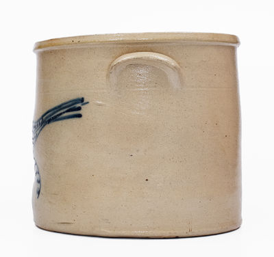 Three-Gallon New England Stoneware Bird Crock, third quarter 19th century
