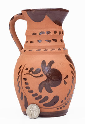 Fine Tanware Pitcher, New Geneva or Greensboro, PA, c1885