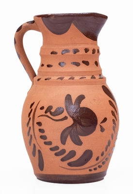 Fine Tanware Pitcher, New Geneva or Greensboro, PA, c1885