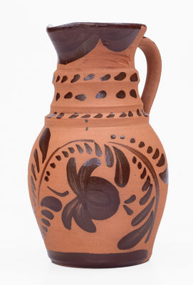 Fine Tanware Pitcher, New Geneva or Greensboro, PA, c1885