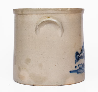 3 Gal. NEW YORK STONEWARE CO. / FORT EDWARD, NY Stoneware Crock w/ Elaborate Bird