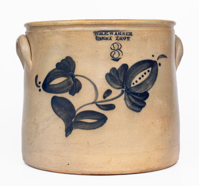 3 Gal. WM. E. WARNER / WEST TROY, NY Stoneware Crock
