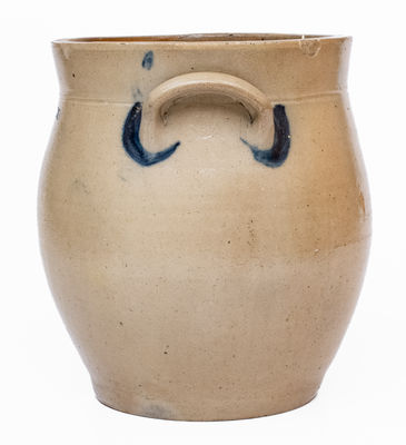 J. CLARK & CO. / TROY Decorated Stoneware Jar, c1826-28