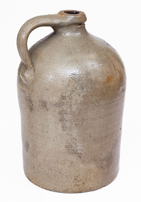 Rare M. TYLER / ALBANY, NY Stoneware Jug w/ Brushed and Incised Decoration, Inscribed