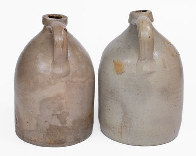 Lot of Two: Unusual Jugs, HALM & VANKLEECK / BATH, NY and G. APPLEY & CO. / ITHACA, NY