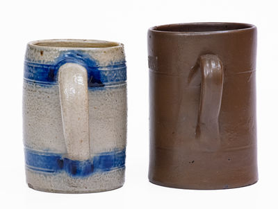 Lot of Two: Stoneware Mugs incl. ATHENS NY / POTTERY Example