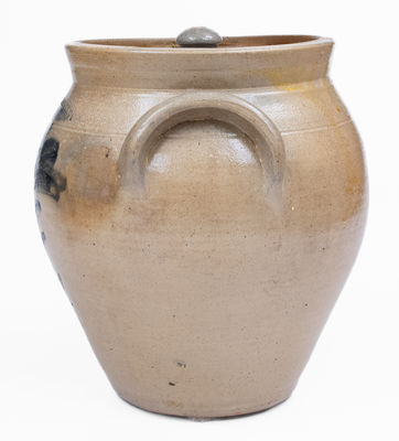 H. & G. NASH / UTICA Stoneware Lidded Jar, c1832-37